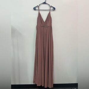 Windsor Plum V Neck Maxi Dress Sz S